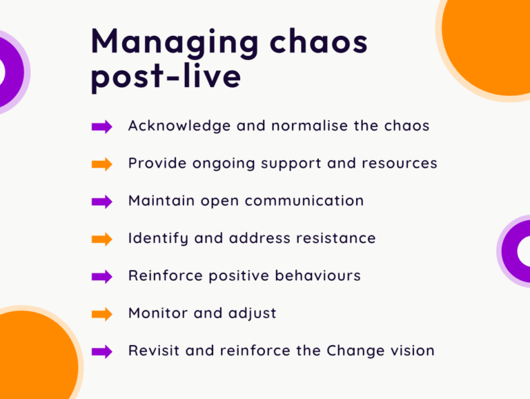 How to manage chaos after organisational change