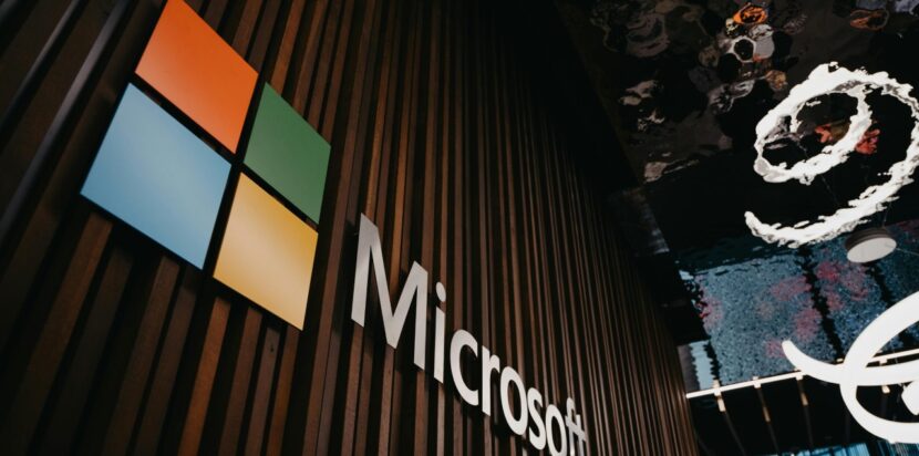 Logo showing microsoft