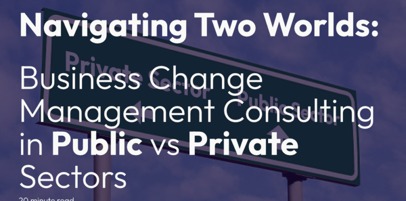 Navigating Two Worlds: Business Change Management Consulting in Public vs Private Sectors