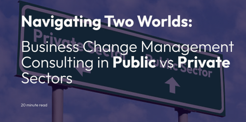 Navigating Two Worlds: Business Change Management Consulting in Public vs Private Sectors